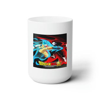 Goku vs Jiren Dragon Ball Super White Ceramic Mug 15oz Sublimation BPA Free