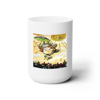 Neighbor Totoro White Ceramic Mug 15oz Sublimation BPA Free