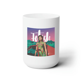 Selena Gomez Fetish ft Gucci Mane White Ceramic Mug 15oz Sublimation BPA Free