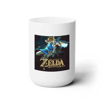 The Legend of Zelda Breath of the Wild Link White Ceramic Mug 15oz Sublimation BPA Free