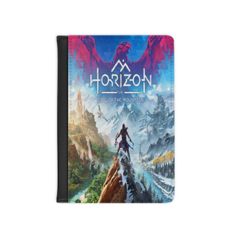 Horizon Call of the Mountain PU Faux Black Leather Passport Cover Wallet Holders Luggage Travel