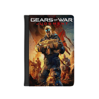 Gears of War Judgment PU Faux Black Leather Passport Cover Wallet Holders Luggage Travel
