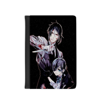 Black Butler Book of the Atlantic PU Faux Leather Passport Cover Wallet Black Holders Luggage Travel