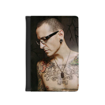 Chester Bennington Tattoo PU Faux Leather Passport Cover Wallet Black Holders Luggage Travel