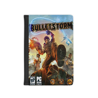 Bulletstorm PU Faux Black Leather Passport Cover Wallet Holders Luggage Travel