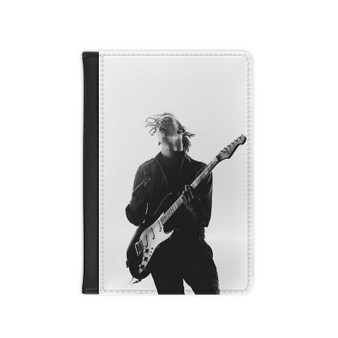 Matt Healy Guitar PU Faux Leather Passport Cover Wallet Black Holders Luggage Travel