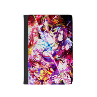 No Game No Life Zero Anime PU Faux Leather Passport Cover Wallet Black Holders Luggage Travel