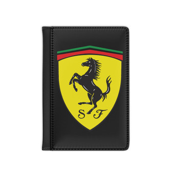 Ferrari PU Faux Black Leather Passport Cover Wallet Holders Luggage Travel