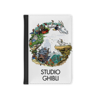 Studio Ghibli Tribute PU Faux Leather Passport Cover Wallet Black Holders Luggage Travel