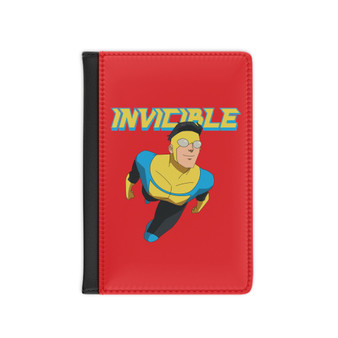 Invincible Superhero PU Faux Black Leather Passport Cover Wallet Holders Luggage Travel