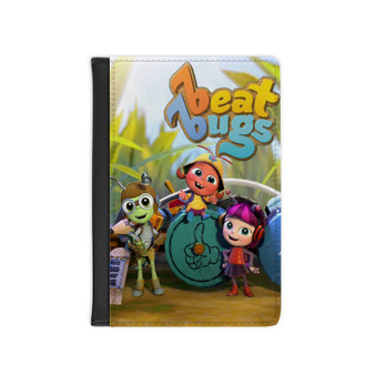 Beat Bugs PU Faux Black Leather Passport Cover Wallet Holders Luggage Travel