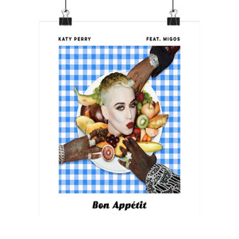 Bon Appetit Katy Perry Feat Migos Silky Poster Satin Art Print Wall Home Decor