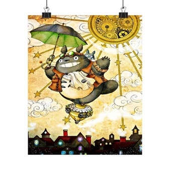 Neighbor Totoro Silky Poster Satin Art Print Wall Home Decor