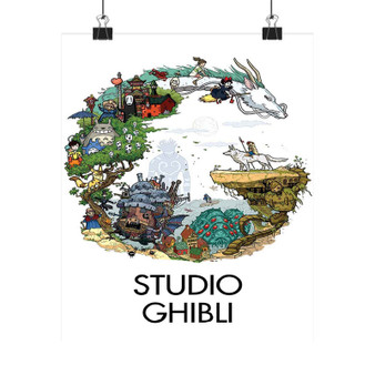 Studio Ghibli Tribute Silky Poster Satin Art Print Wall Home Decor