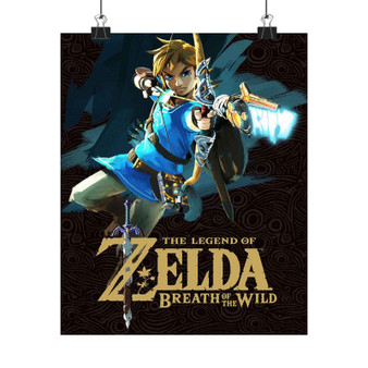 The Legend of Zelda Breath of the Wild Link Silky Poster Satin Art Print Wall Home Decor