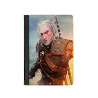 Geralt of Rivia The Witcher Saga PU Faux Black Leather Passport Cover Wallet Holders Luggage Travel