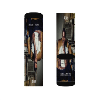 Phone Jumpin Dave East Feat Wiz Khalifa Sublimation White Socks Polyester Unisex Regular Fit