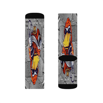 Whole Thang Young Scooter Big Bank Marlo Sublimation White Socks Polyester Unisex Regular Fit