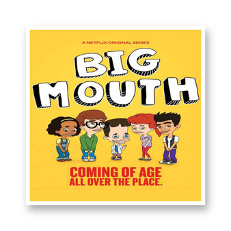 Big Mouth Kiss-Cut Stickers White Transparent Vinyl Glossy