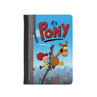 It s Pony PU Faux Black Leather Passport Cover Wallet Holders Luggage Travel