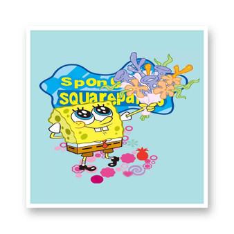 Spongebob Squarepants Kiss-Cut Stickers White Transparent Vinyl Glossy