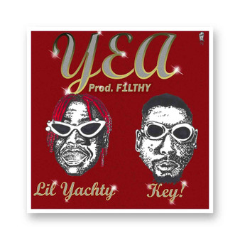 Yea Lil Yachty Feat Key Kiss-Cut Stickers White Transparent Vinyl Glossy