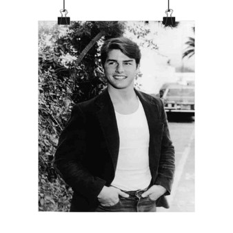 Young Tom Cruise Smile Art Satin Silky Poster for Home Decor