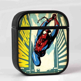 Comic Spiderman AirPods Case Cover Sublimation Hard Durable Plastic Glossy