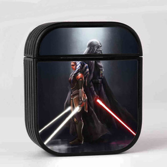Darth Vader and Ahsoka Tano AirPods Case Cover Sublimation Hard Durable Plastic Glossy