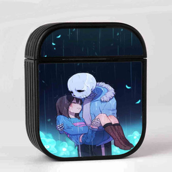 Frisk and Sans Undertale AirPods Case Cover Sublimation Hard Durable Plastic Glossy