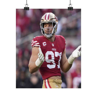 Nick Bosa San Francisco 49ers Art Satin Silky Poster for Home Decor