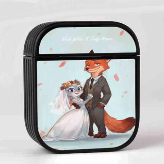 Nick and Judy Maried Zootopia AirPods Case Cover Sublimation Hard Durable Plastic Glossy