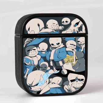 Sans Undertale Collage AirPods Case Cover Sublimation Hard Durable Plastic Glossy