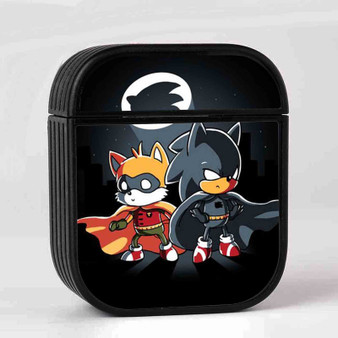 Sonic Batman and Robin AirPods Case Cover Sublimation Hard Durable Plastic Glossy