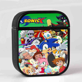 Sonic X AirPods Case Cover Sublimation Hard Durable Plastic Glossy