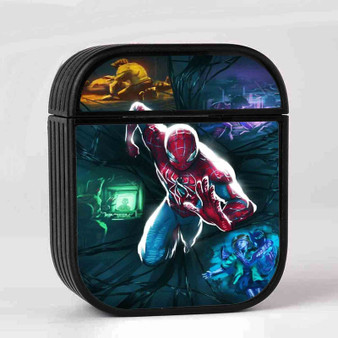 Spiderman Running AirPods Case Cover Sublimation Hard Durable Plastic Glossy