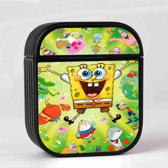 Spongebob Squarepants New AirPods Case Cover Sublimation Hard Durable Plastic Glossy