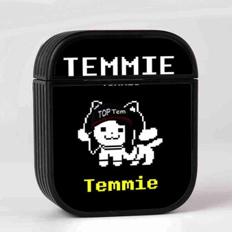 Temmie Undertale AirPods Case Cover Sublimation Hard Durable Plastic Glossy