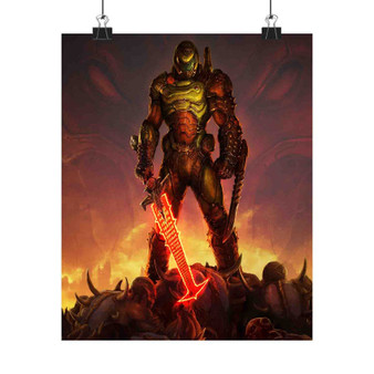 Doomguy Doom Eternal Art Satin Silky Poster for Home Decor