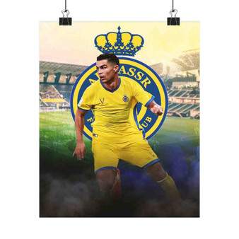 Cristiano Ronaldo Al Nassr FC Art Satin Silky Poster for Home Decor