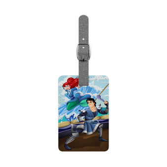 Ariel and Eric as Avatar The Last Airbender Polyester Saffiano Rectangle White Luggage Tag Card Insert