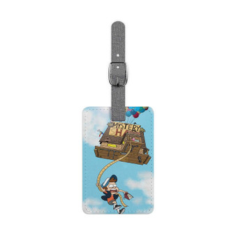 Gravity Falls Up Polyester Saffiano Rectangle White Luggage Tag Card Insert