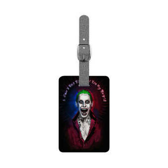 Jared Leto as Joker Suicide Squad Quotes Polyester Saffiano Rectangle White Luggage Tag Card Insert