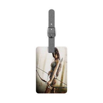 Lara Croft 4 Polyester Saffiano Rectangle White Luggage Tag Card Insert