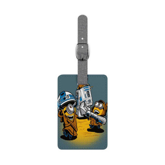 Minions Star Wars Droid Polyester Saffiano Rectangle White Luggage Tag Card Insert