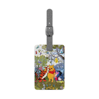 Pooh and Friends Disney Polyester Saffiano Rectangle White Luggage Tag Card Insert