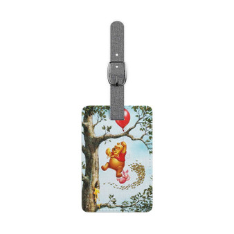 Pooh and Piglet Polyester Saffiano Rectangle White Luggage Tag Card Insert