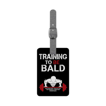 Saitamas Training One Punch Man Polyester Saffiano Rectangle White Luggage Tag Card Insert