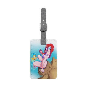 Sexy Ariel Mermaid Disney Polyester Saffiano Rectangle White Luggage Tag Card Insert