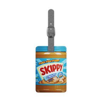 Skippy Creamy Peanut Butter Polyester Saffiano Rectangle White Luggage Tag Card Insert